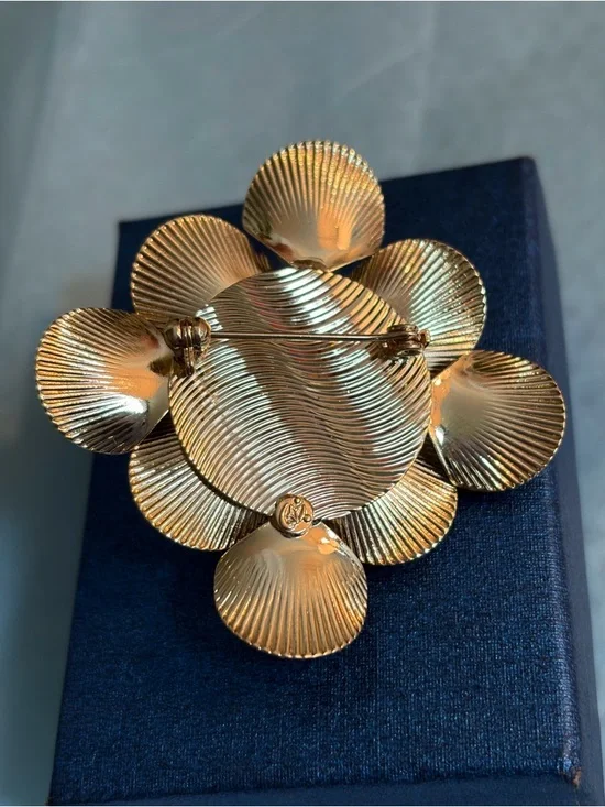 Floral Pearl Cluster Brooch in Blush, White and Purple - Picture 2 of 2